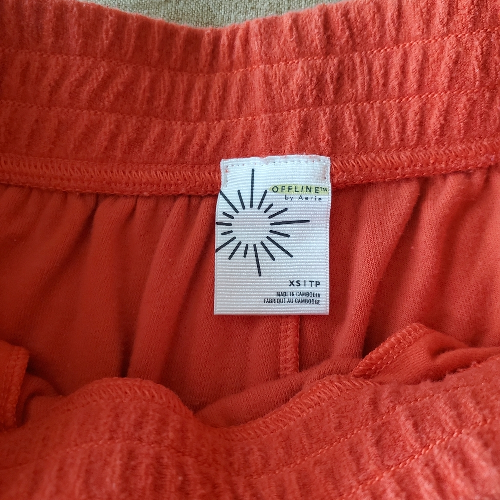 Offline By Aerie Orange Shirt & Wide Leg Pant XS/XL - Picture 6 of 6